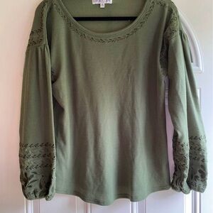 Olive Green Women's Blouse